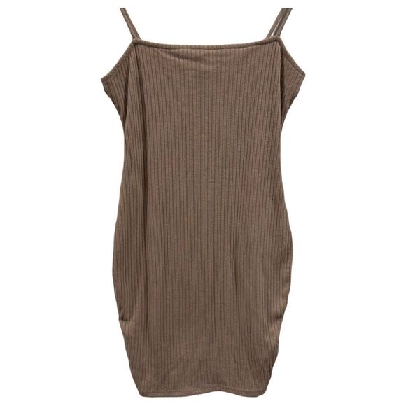 Fashion Nova Dresses & Skirts - Fashion Nova Nude ribbed Dress Size L